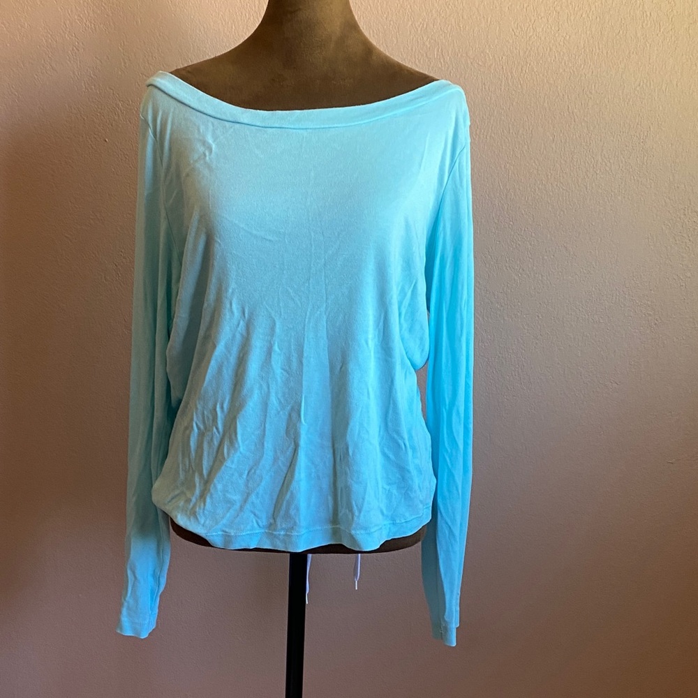 Banana Republic Aqua Long Sleeve Top